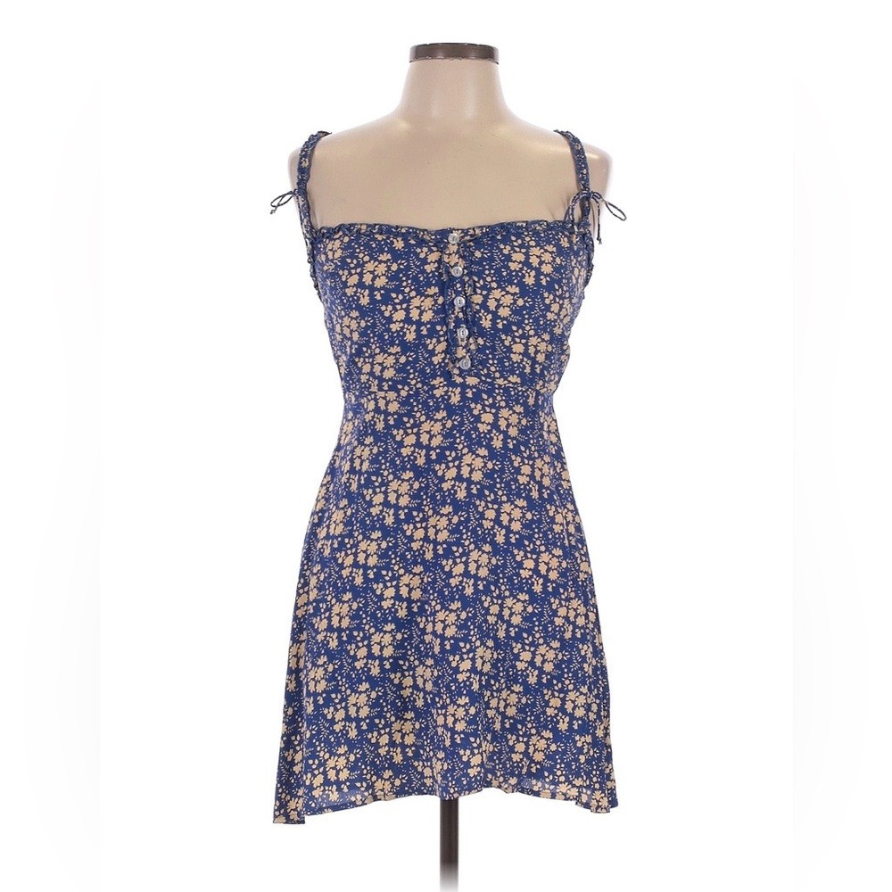 For Love And Lemons Navy Floral Midi Dress